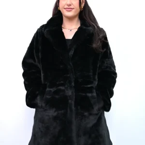 Noir Brume – Korte Faux Fur Jas A2503