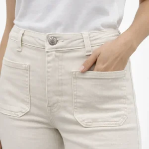 Mila High-Waist Straight Jeans – Ecru Miss Bon 77337-4