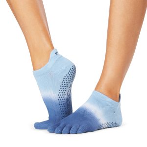 Antislip Sokken Low Rise Met Tenen Deepwater Ombre Stripe – ToeSox